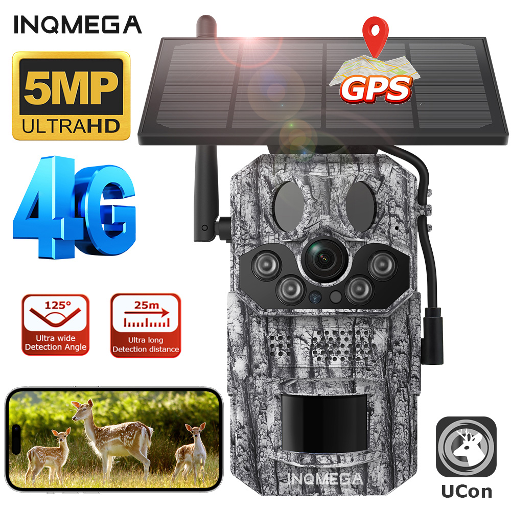 Hunting Outdoor Camera - INQMEGA4G 2K 5MP PIR Bewegingsgeactiveerde triggertijd