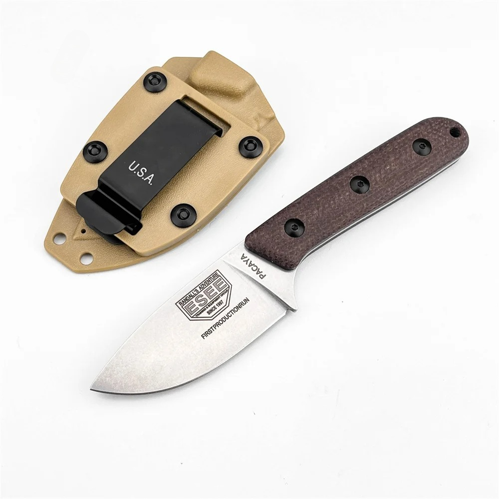 Knife Hunting Fixed Blade - Vaste messen outdoor survivalmes, Micarta handvat