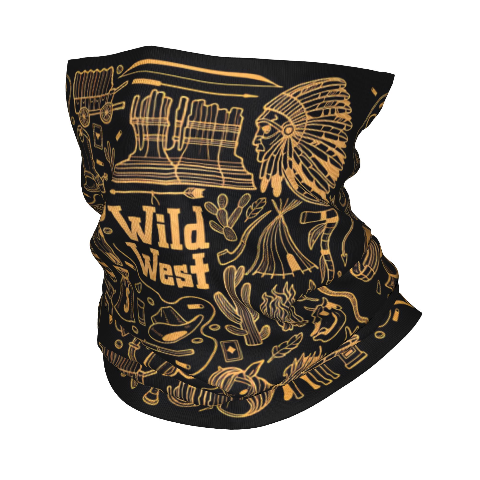 Wildman Hunting & Outdoor Photos - Outdoor Sport Balaclava Wild West LinePrint