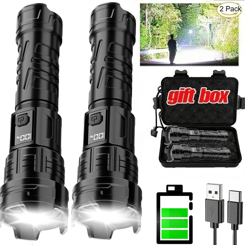 Hunting Fishing Outdoor - Superheldere LED-zaklamp Oplaadbare USB-zaklamp Outdoor Zoom