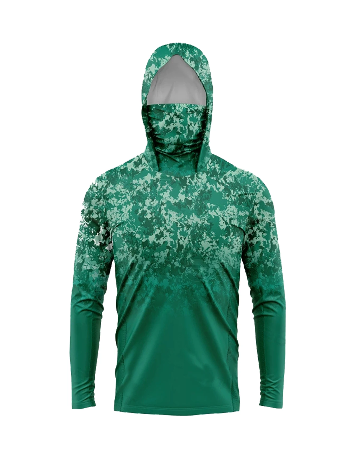 Hunting Fishing Outdoor - Heren UPF50+ Zonbeschermende Vissershirt met Gezichtsmasker