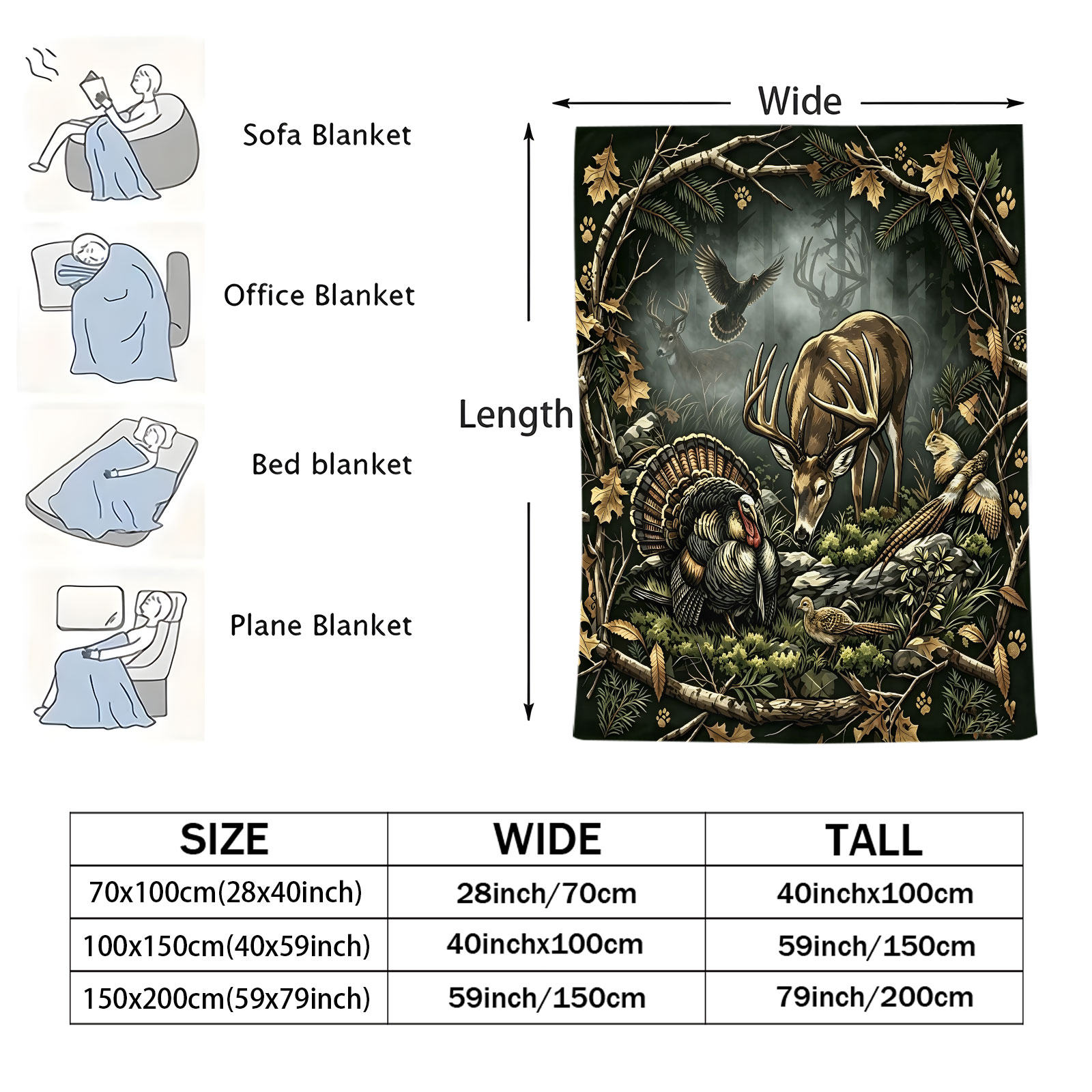 Vintage Woodland Animal Throw  - Wildman Hunting & Outdoor Photos recensie en prijs