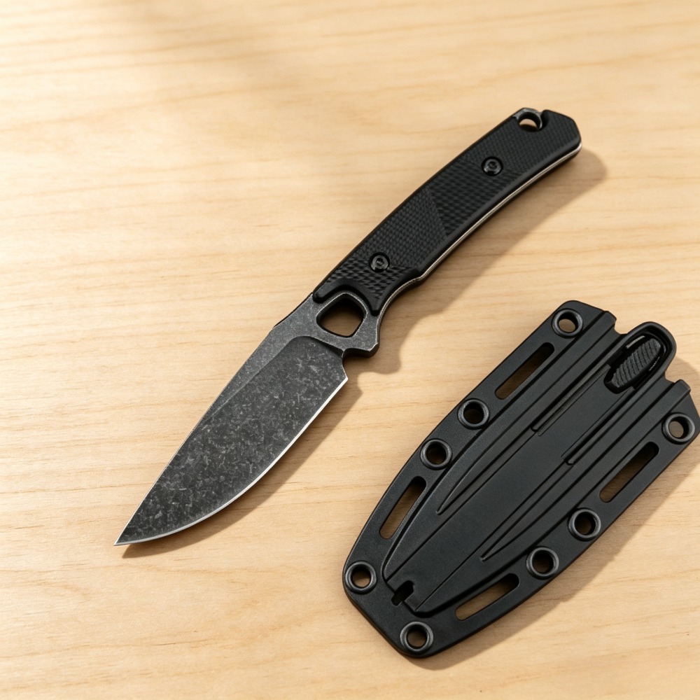 2048 EDC recht mes, zwart hand - Knife Hunting Fixed Blade recensie en prijs