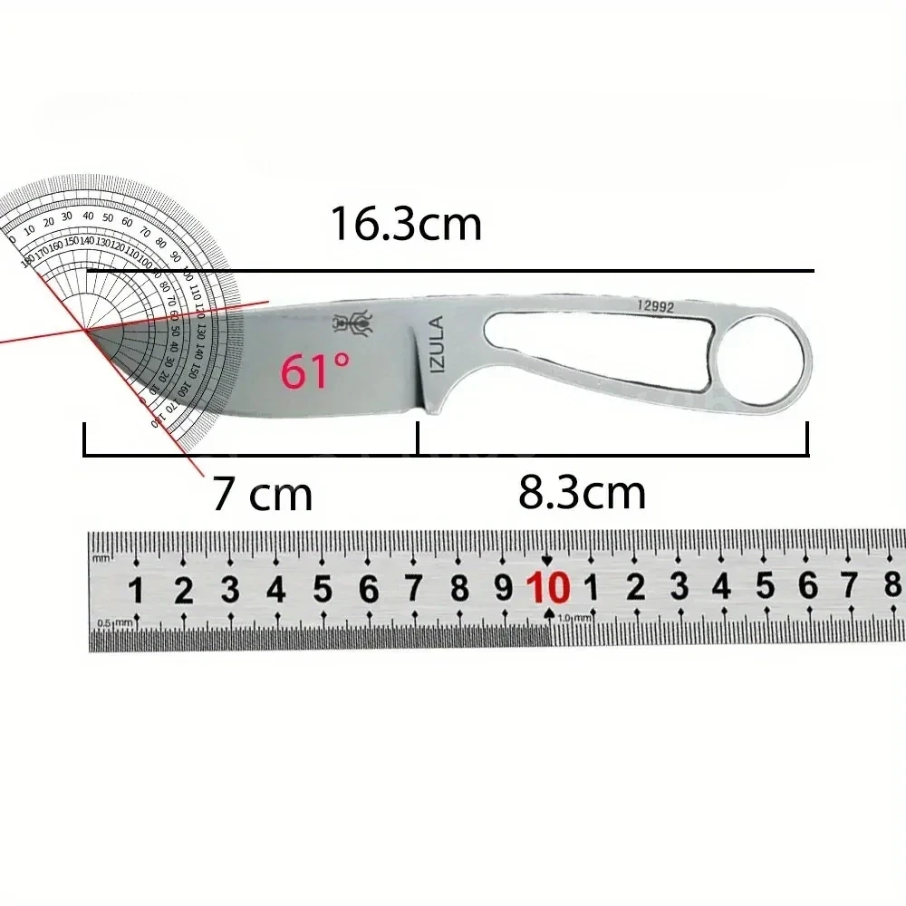 IZULA Hoge Sterkte Rechte Mes  - Knife Hunting Fixed Blade recensie en prijs